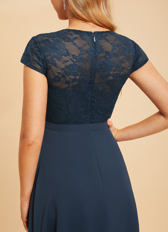 Robe Asymétrique Chiffon Élégante - gallery 6