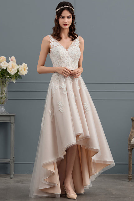 Robe Asymétrique Satinée Écrue - gallery 3
