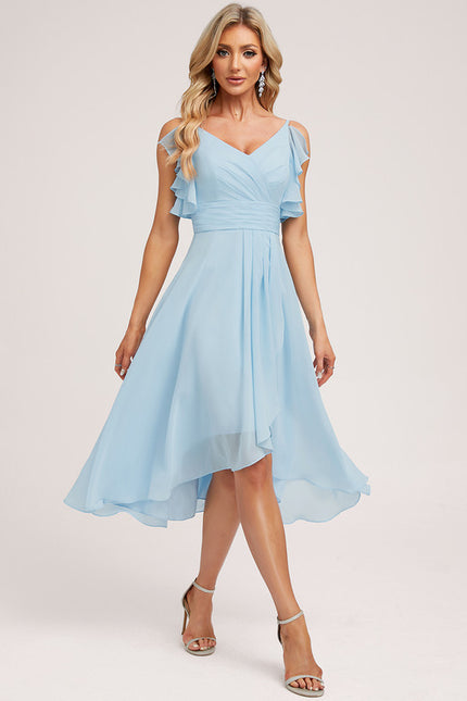 Robe Asymétrique Fluide Vert Pâle - gallery 2