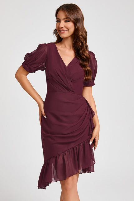 Robe Asymétrique Fluide Grisâtre - gallery 6