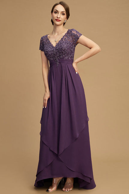 Robe Asymétrique Violette Chic - gallery 4