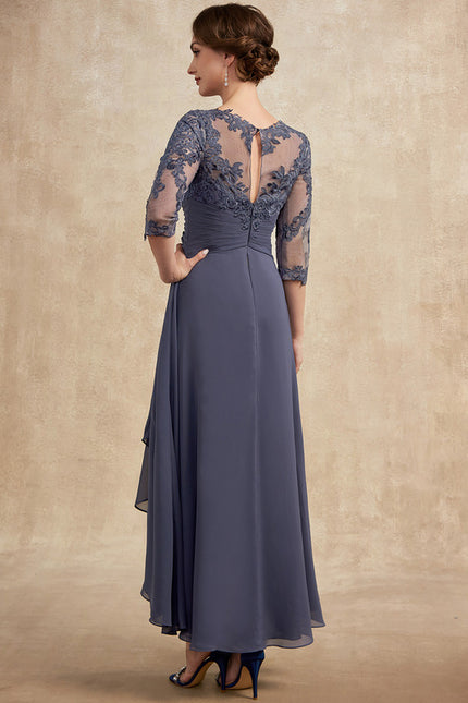 Robe Asymétrique Dentelle Lavande - gallery 2