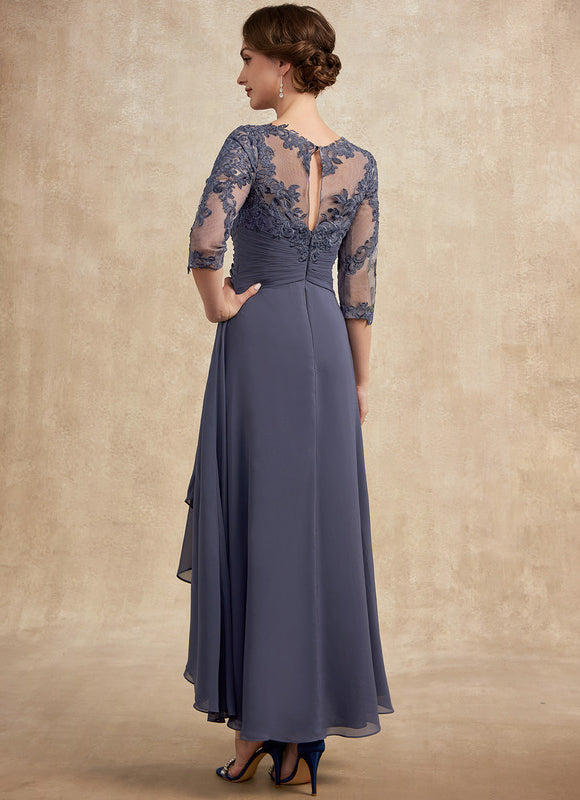 Robe Asymétrique Dentelle Lavande - gallery 2