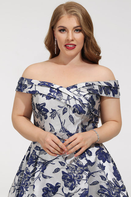 Robe Asymétrique Fleurie Satinée - gallery 9