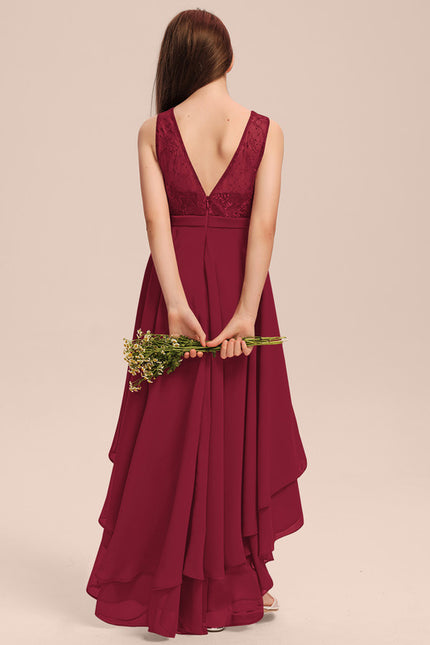 Robe Asymétrique Bordeau Évasée
