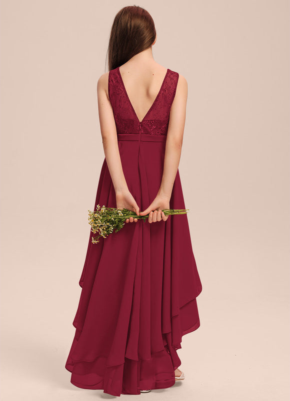 Robe Asymétrique Bordeau Évasée