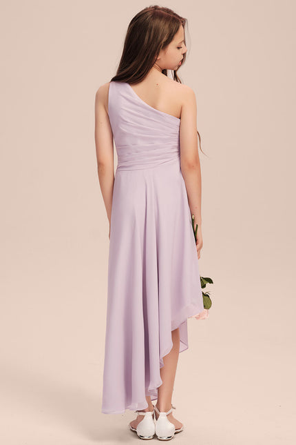 Robe Asymétrique Mousseline Lavande - gallery 2