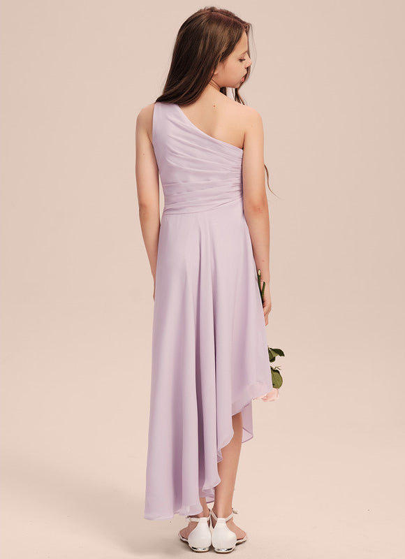 Robe Asymétrique Mousseline Lavande - gallery 2