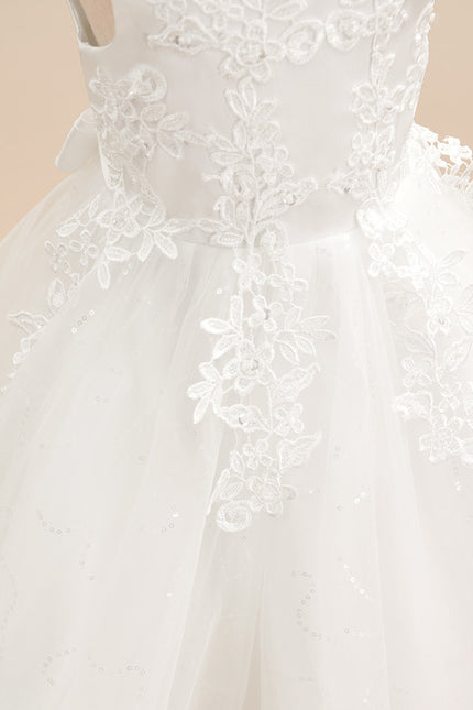 Robe Asymétrique Tulle Blanche - gallery 8