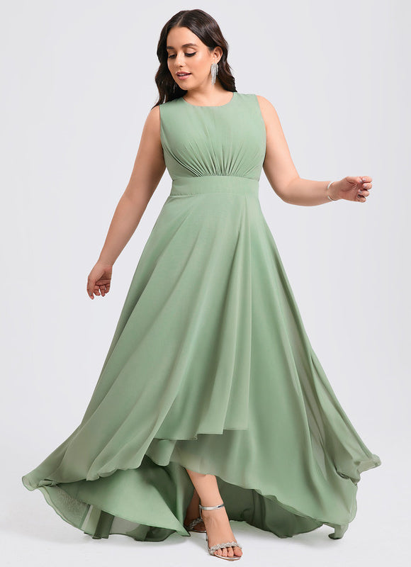Robe Asymétrique Fluide Vert Émeraude - gallery 7