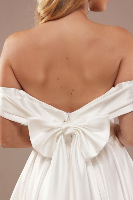 Robe Asymétrique Satinée Moderne - gallery 5