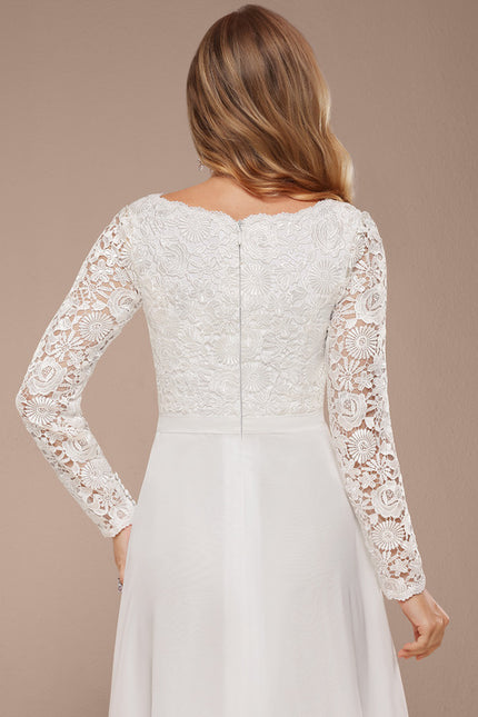 Robe Asymétrique Élégante Dentelle - gallery 4