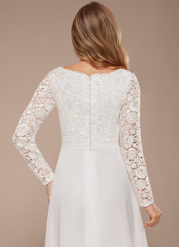 Robe Asymétrique Élégante Dentelle - gallery 4