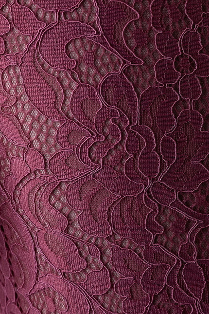 Robe Asymétrique Fluide Dentelle Marine - gallery 1