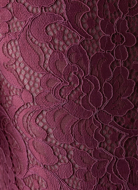 Robe Asymétrique Fluide Dentelle Marine - gallery 1