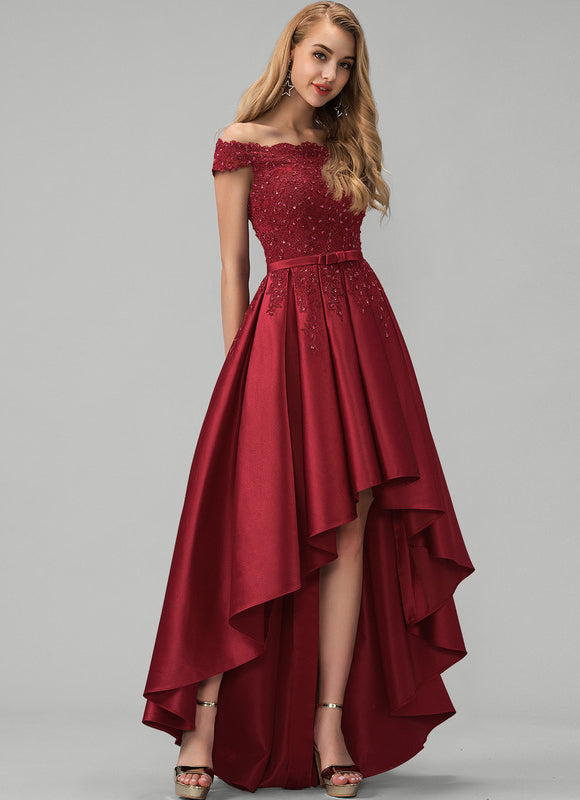 Robe Asymétrique Soirée Asymétrique Satin