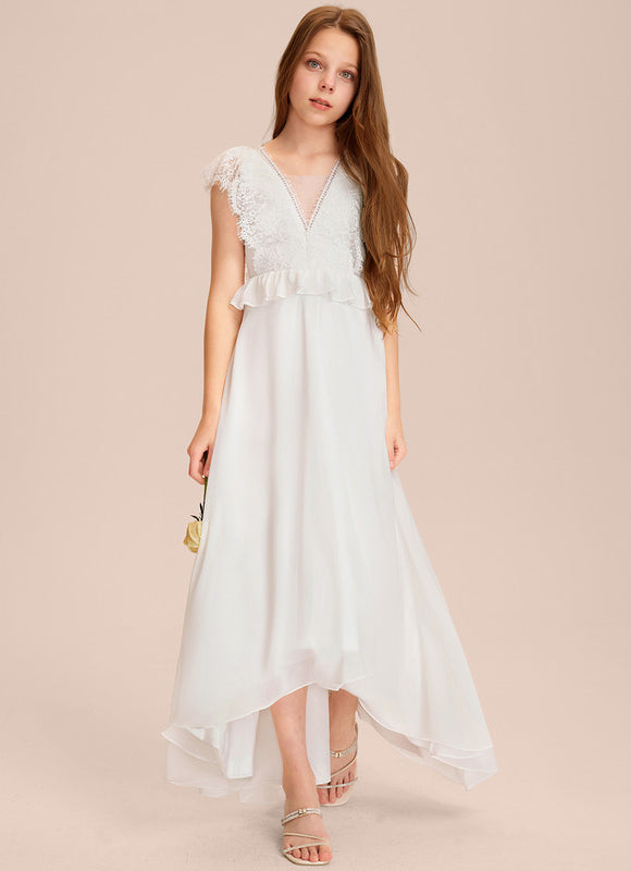 Robe Blanche Asymétrique Mariage - gallery 6