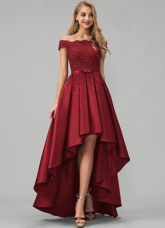 Robe Asymétrique Soirée Asymétrique Satin - gallery 1