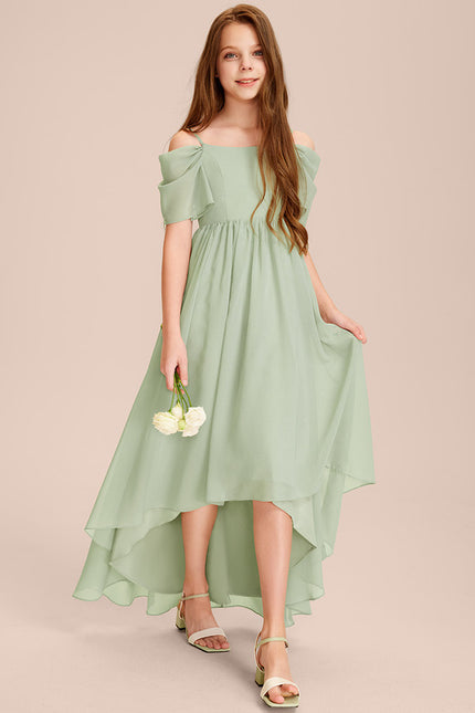 Robe Asymétrique Asymétrique Vert Pâle - gallery 1