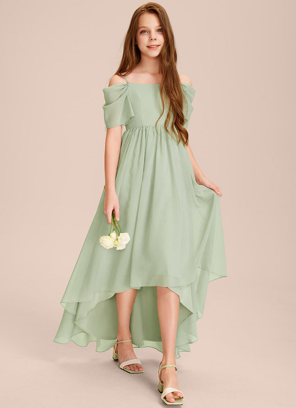 Robe Asymétrique Asymétrique Vert Pâle - gallery 1