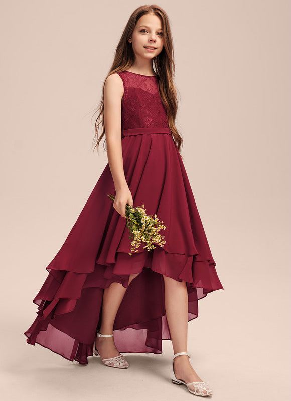 Robe Asymétrique Bordeau Évasée - gallery 5