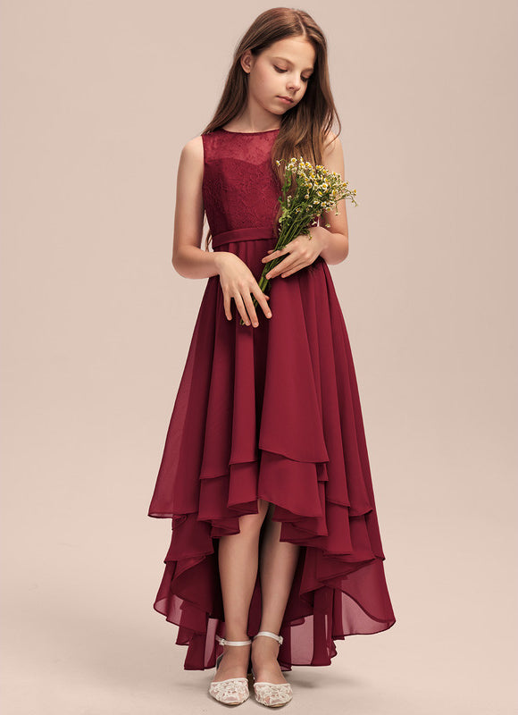 Robe Asymétrique Bordeau Évasée - gallery 9