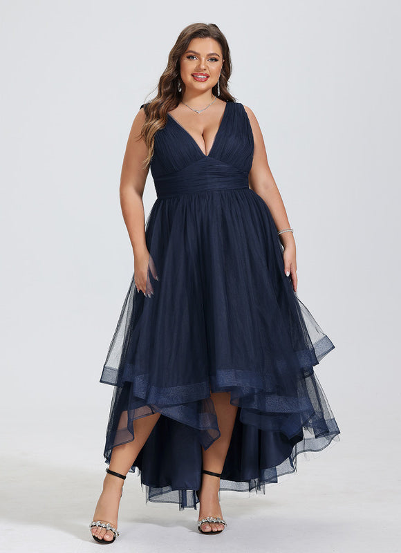 Robe Asymétrique Tulle Aérienne - gallery 6
