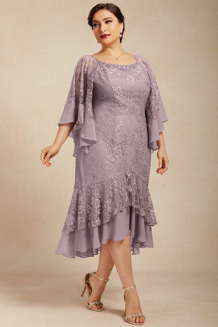 Robe Asymétrique Mère Mariée Chic - gallery 9