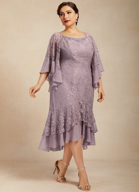 Robe Asymétrique Mère Mariée Chic - gallery 9