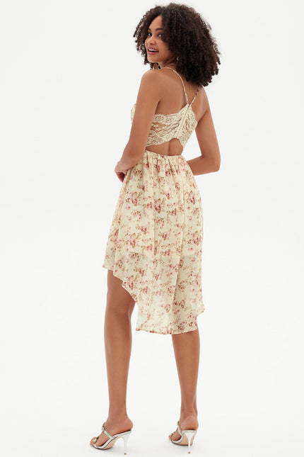 Robe Asymétrique Sérénité Florale - gallery 2