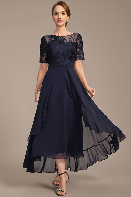 Robe Asymétrique Marine Élégante