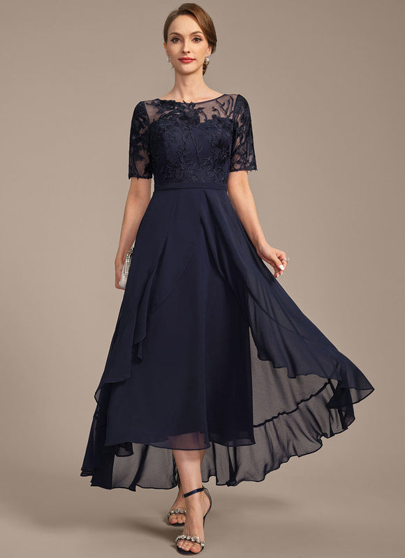 Robe Asymétrique Marine Élégante