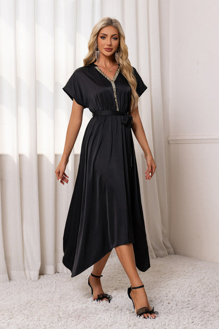 Robe Asymétrique Noire Chic - gallery 3