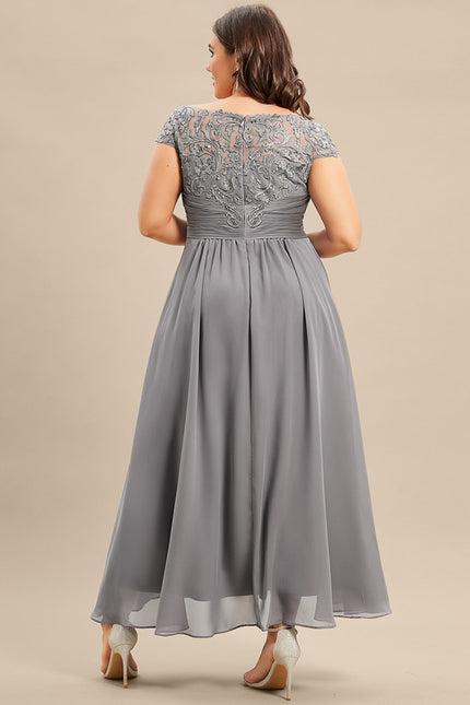 Robe Asymétrique Illusion Grise - gallery 6
