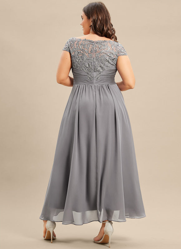 Robe Asymétrique Illusion Grise - gallery 6