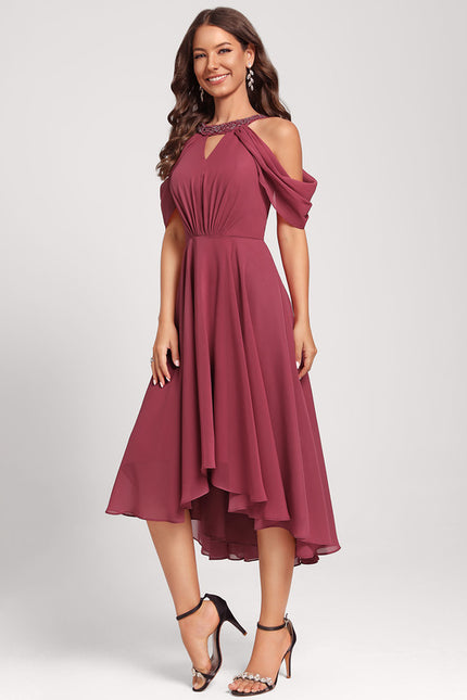 Robe Asymétrique Bicolore Chic - gallery 2