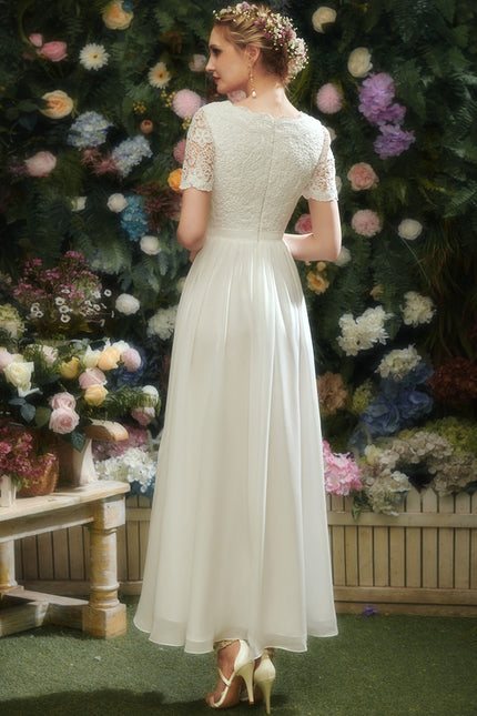 Robe Asymétrique Élégante Dentelle - gallery 2