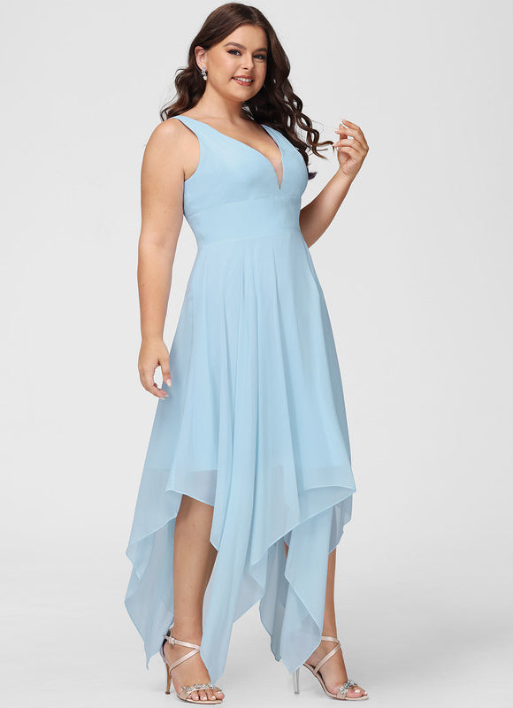 Robe Asymétrique Fluide Vert Pâle - gallery 6
