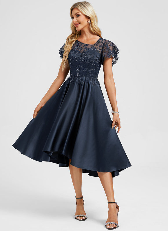 Robe Asymétrique Cocktail Élégante - gallery 1
