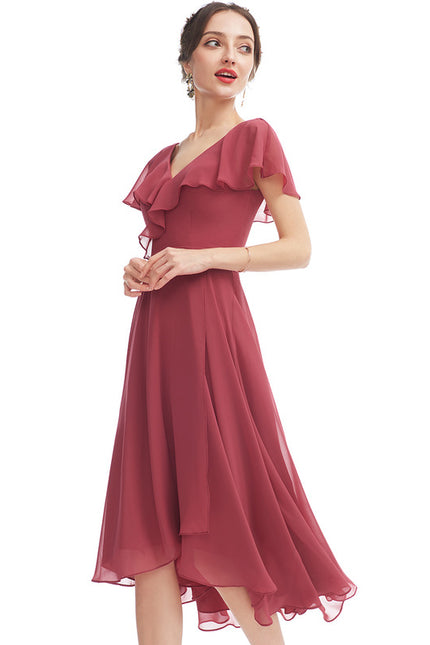 Robe Asymétrique Fluide Vert Pâle - gallery 1