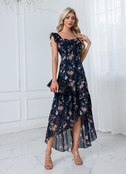 Robe Asymétrique Florale Fluide