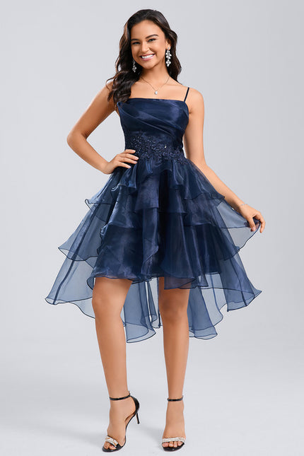Robe Asymétrique De Bal En Organza