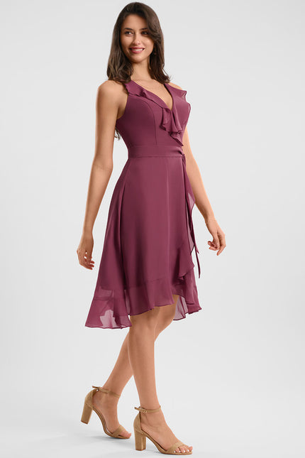 Robe Asymétrique Fluide Vert Pâle - gallery 1