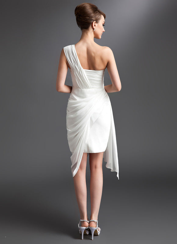 Robe Asymétrique Volante Éclatante - gallery 3