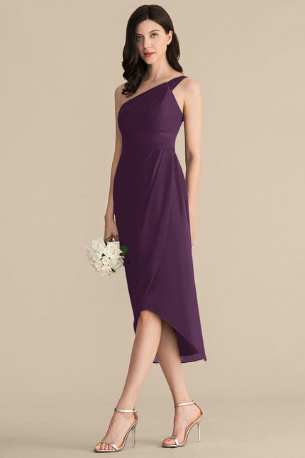 Robe Asymétrique Violet Drapée
