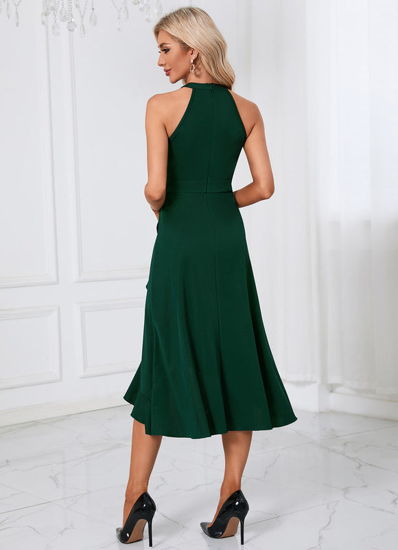 Robe Asymétrique Trapèze Bleu Nuit - gallery 8