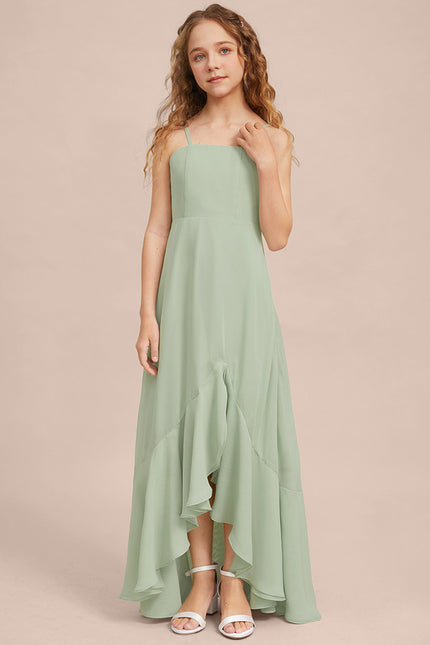Robe Asymétrique Évasée Vert Deau - gallery 2