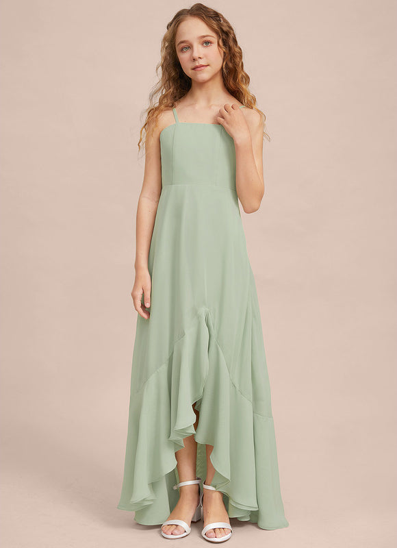Robe Asymétrique Évasée Vert Deau - gallery 2