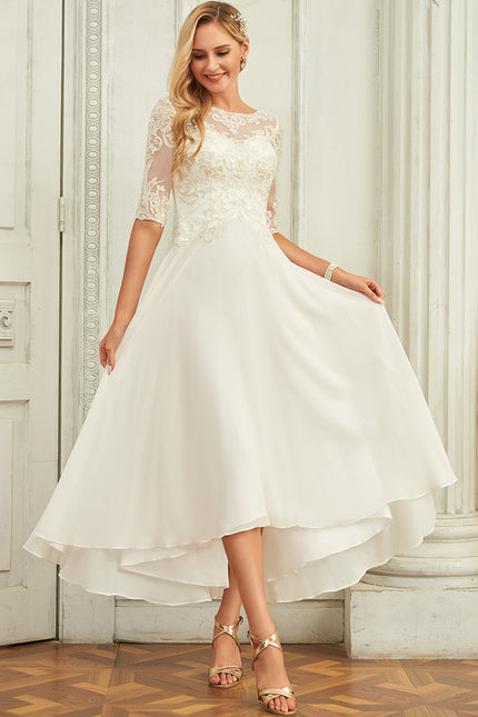 Robe Asymétrique Nuptiale Scintillante - gallery 4