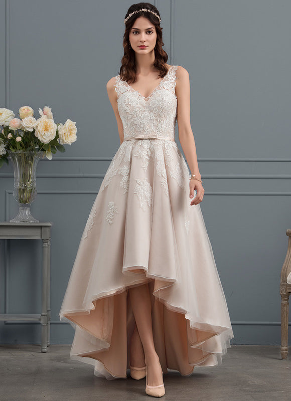 Robe Asymétrique Satinée Écrue